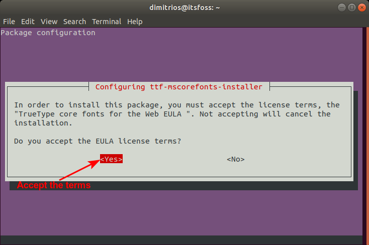 Ubuntu 上安装微软TrueType字体